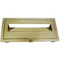 MB 9214 Brass Front Open Letterbox Plate