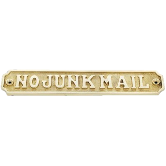 No Junk Mail - Brass Lge No Junk Mail