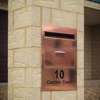 Letterbox Parcel Bin Copper