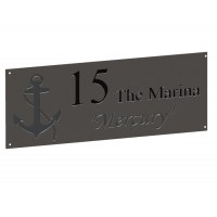 Stainless House Sign 500 x 200
